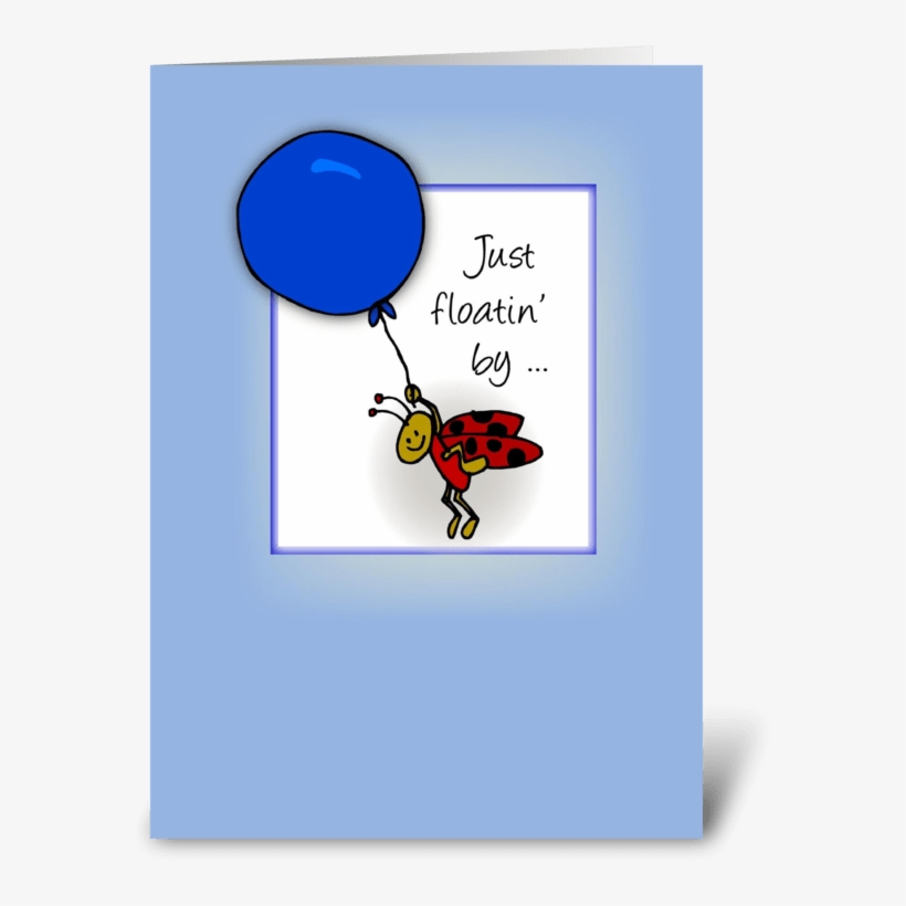Ladybug With Balloon, Hello - Blue Balloon, transparent png download