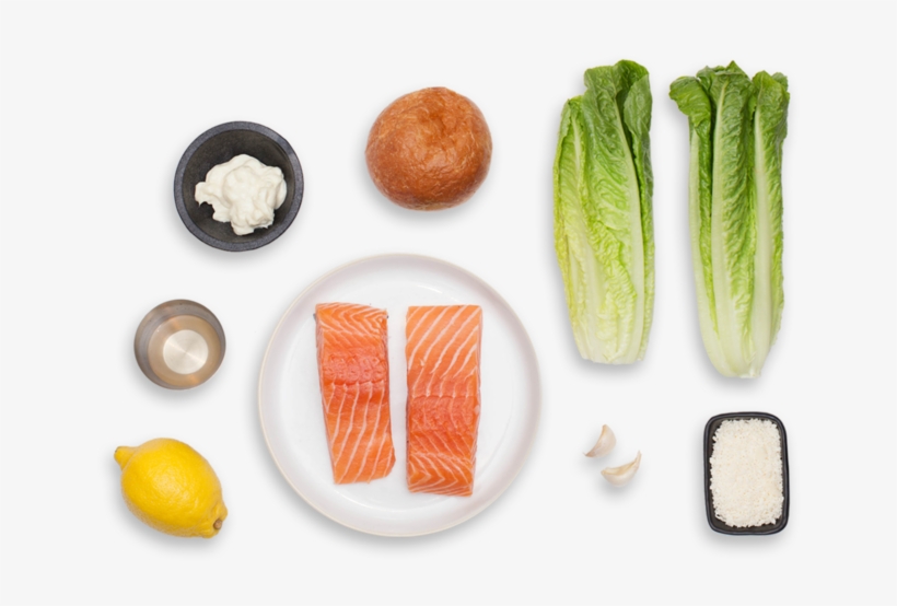 Salmon Caesar Salad With Homemade Sourdough Croutons - Lox, transparent png download