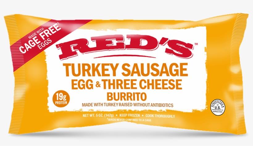 Turkey, Sausage, Egg & Cheese - Red's Chicken Cilantro Lime Burrito, transparent png download
