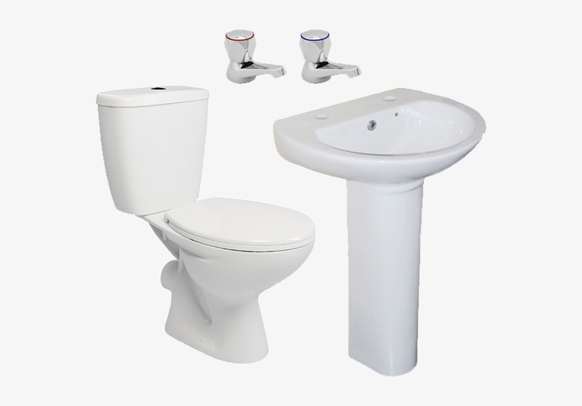 Contractors 4 Piece Set C/w Soft Close Seat - Sink, transparent png download