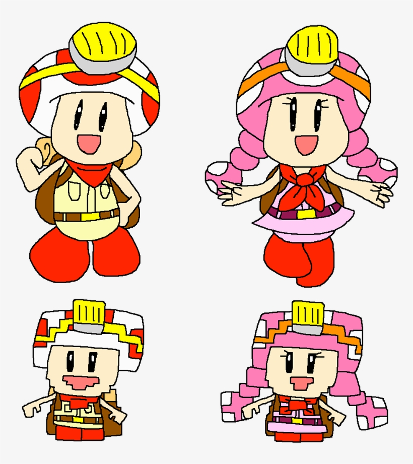 Captain Toad And Toadette - Captain Toad And Toadette Pokegirl, transparent png download