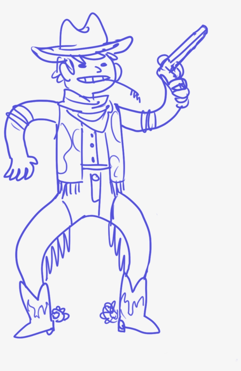 Day 28 Was Fave Meme And Nothing Beats Cowboy Kelly - Line Art, transparent png download