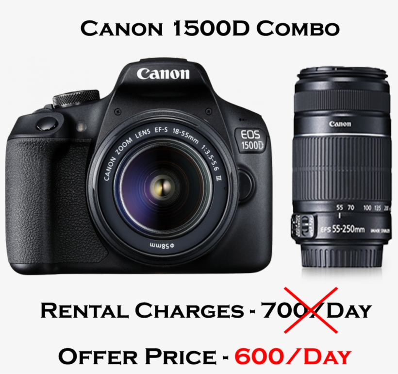 Canon 1500d - Canon Eos 1500d Kit 18 55, transparent png download