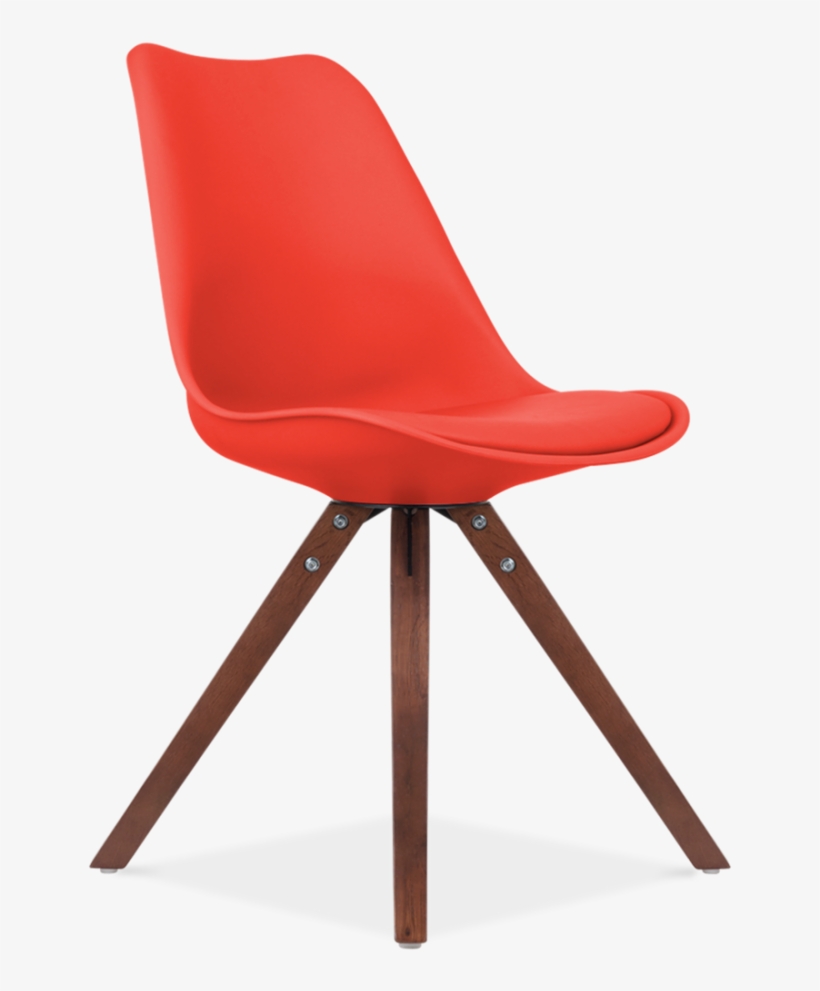 Eames Inspired Red Dining Chair With Pyramid Style - Chair, transparent png download
