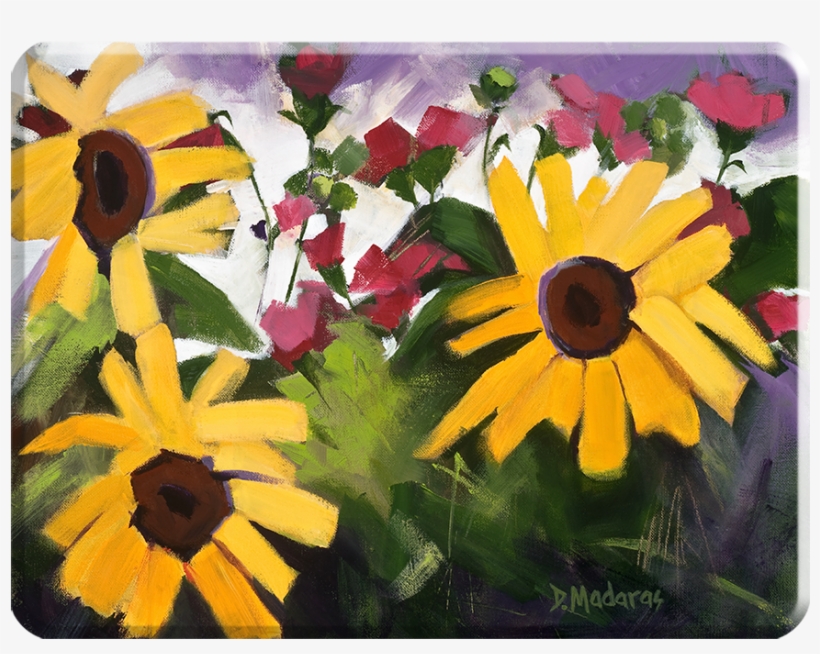 Three Sunflowers Small Cuttingboard - Gazania, transparent png download