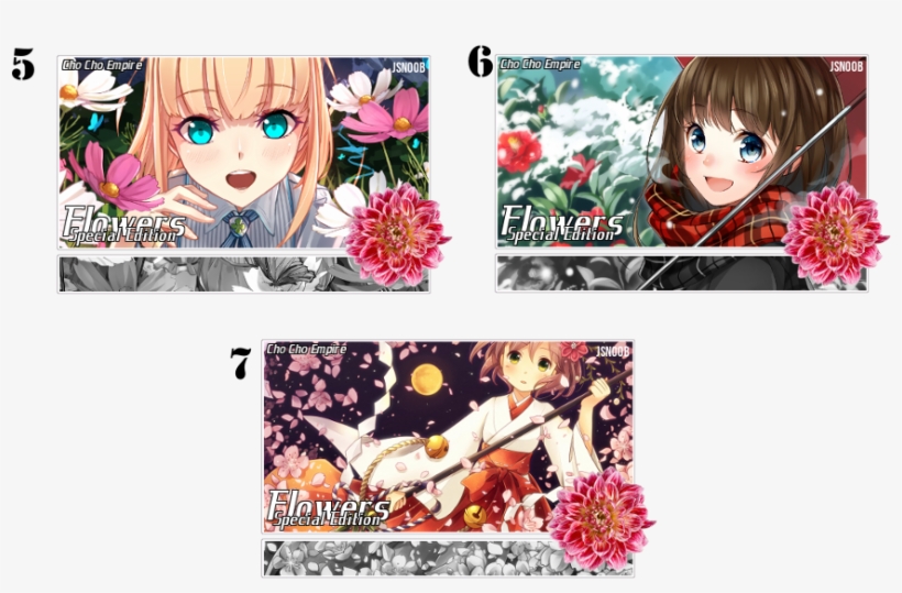 Closed ❀~*flowers Se*~❀ - Flowers With White Background, transparent png download