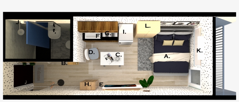 Storage Bed B - Interior Design, transparent png download