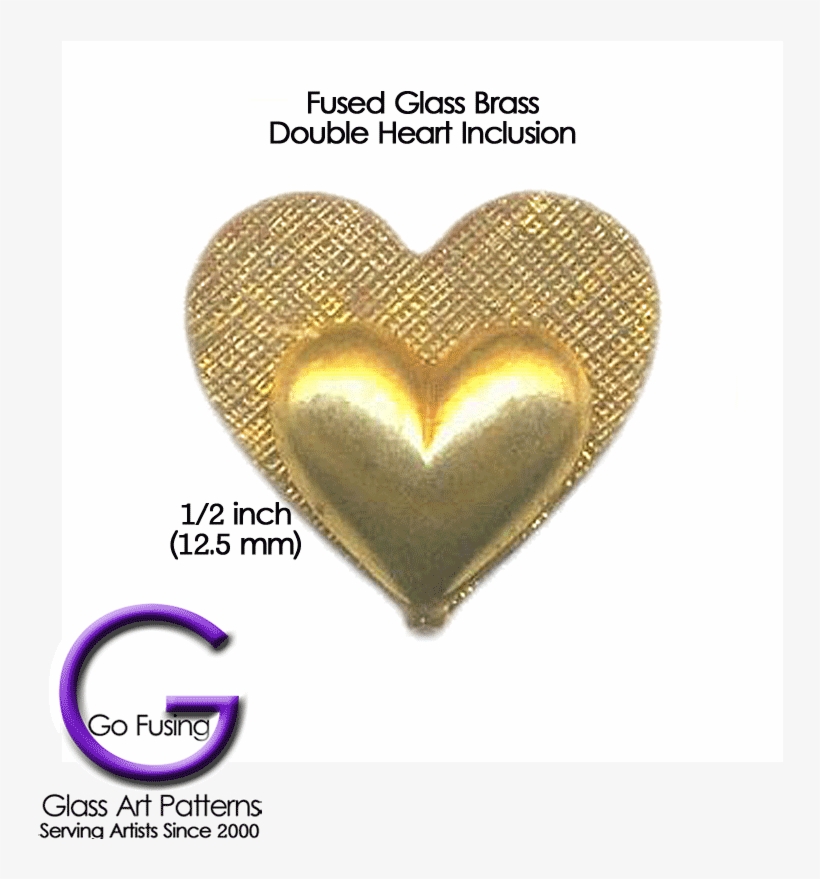 Fused Glass Inclusion - Heart, transparent png download