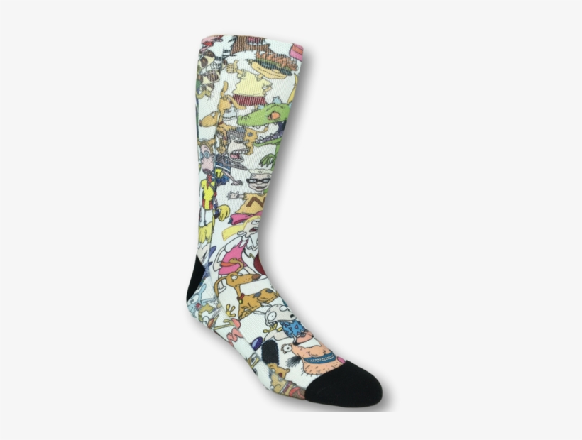Nickelodeon Characters Printed Cartoon Socks By Odd Sock PNG Image