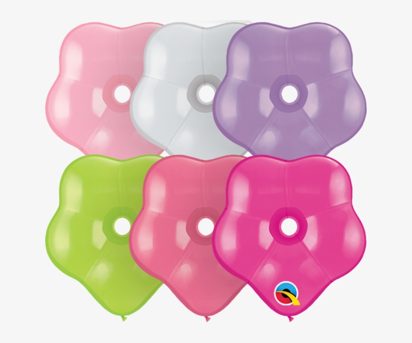 16" Qualatex Geo Blossom Shaped Latex Balloons Flower - Qualatex Flower Balloon 6, transparent png download