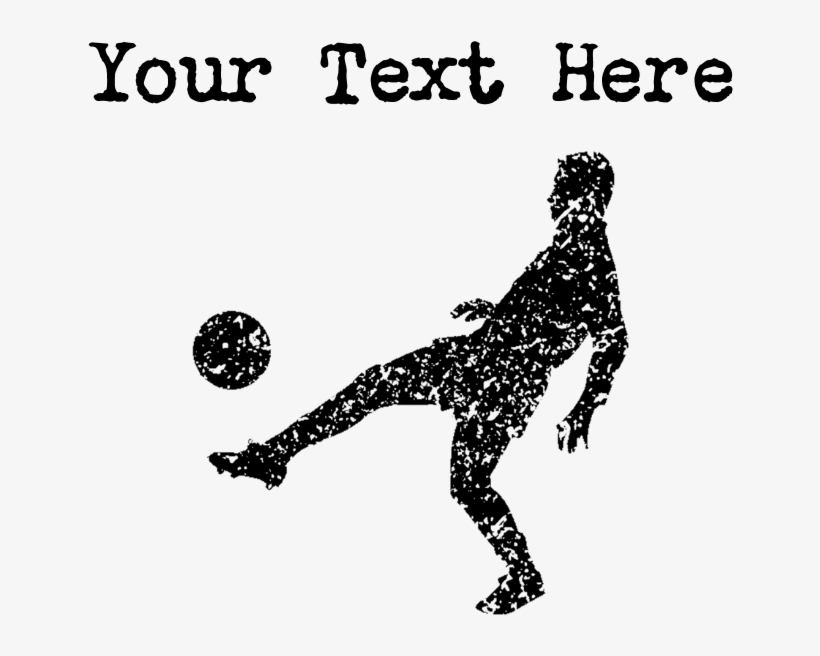 Distressed Soccer Player Silhouette Dog T - Distressed Volleyball, transparent png download
