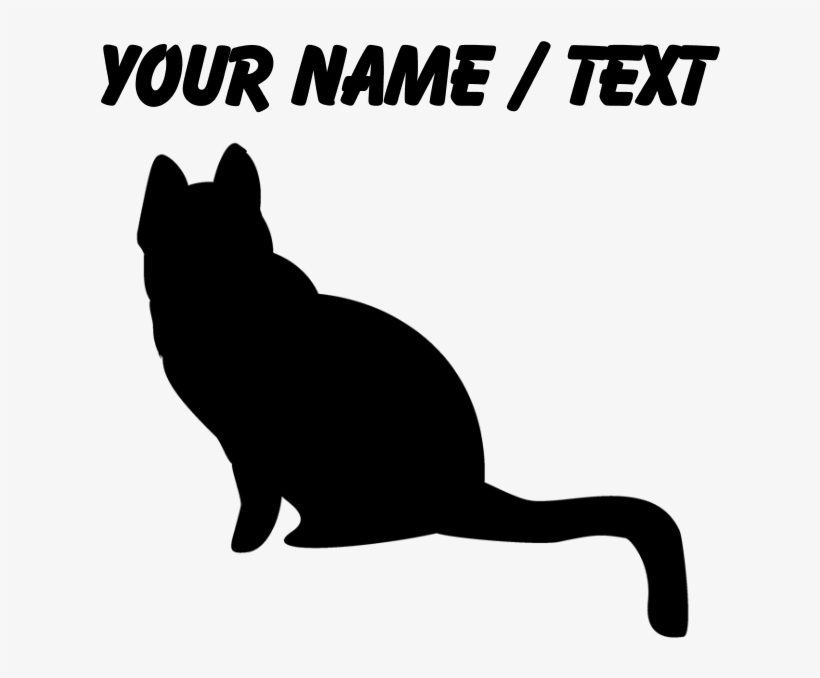 Custom Black Cat Silhouette Baby Gown - Black Cat, transparent png download