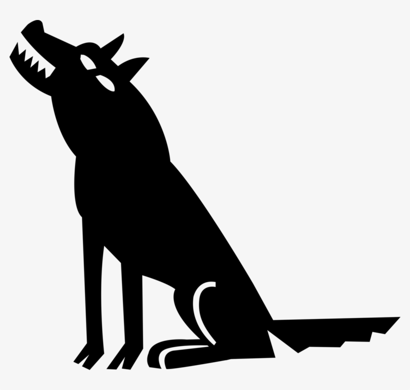 Vector Illustration Of Wild Timber Wolf Howls To Wolves, transparent png download