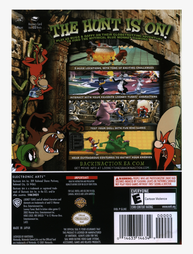 Looney Tunes - - Looney Tunes Back In Action Wii, transparent png download