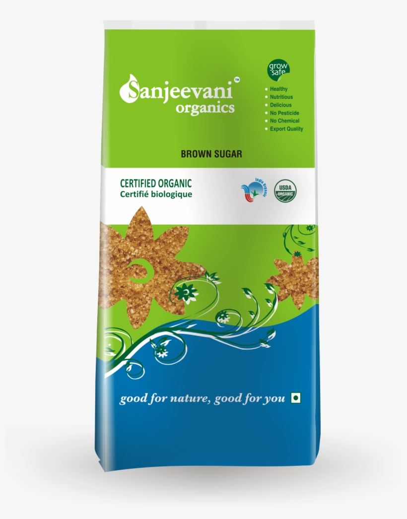 Brown Sugar Organic 1kg - Graphic Design, transparent png download