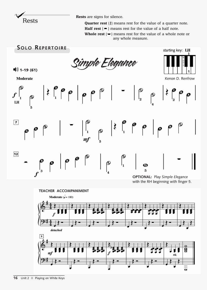 Quarter Rest Piano - Alfred's Piano 101 PNG Image | Transparent PNG ...