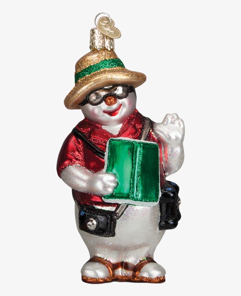Old World Christmas South Pole Snowman Glass Ornament - Figurine, transparent png download