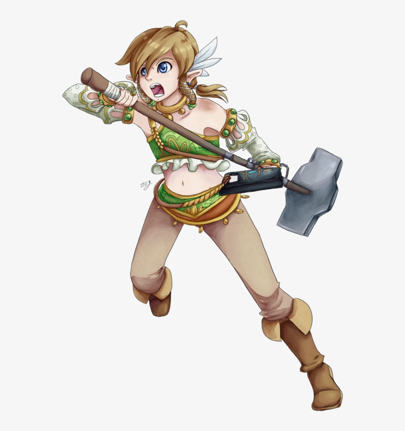 Breath Of The Wild Sledgehammer - Cartoon, transparent png download