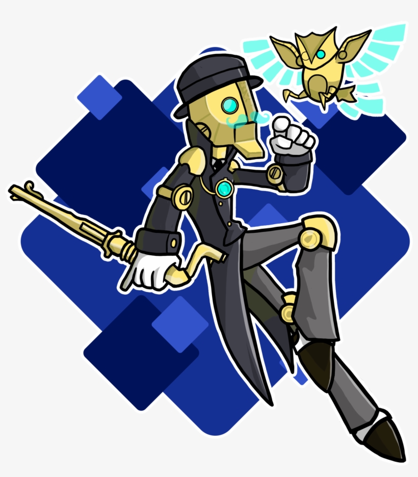 Marquis, From Battleborn, With Owl Attachment - Cartoon, transparent png download