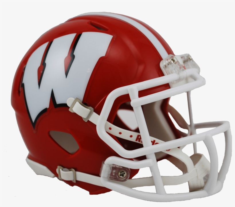 Wisconsin Badgers Red Riddell Mini Speed Helmet - Miami Dolphins Black Helmets, transparent png download