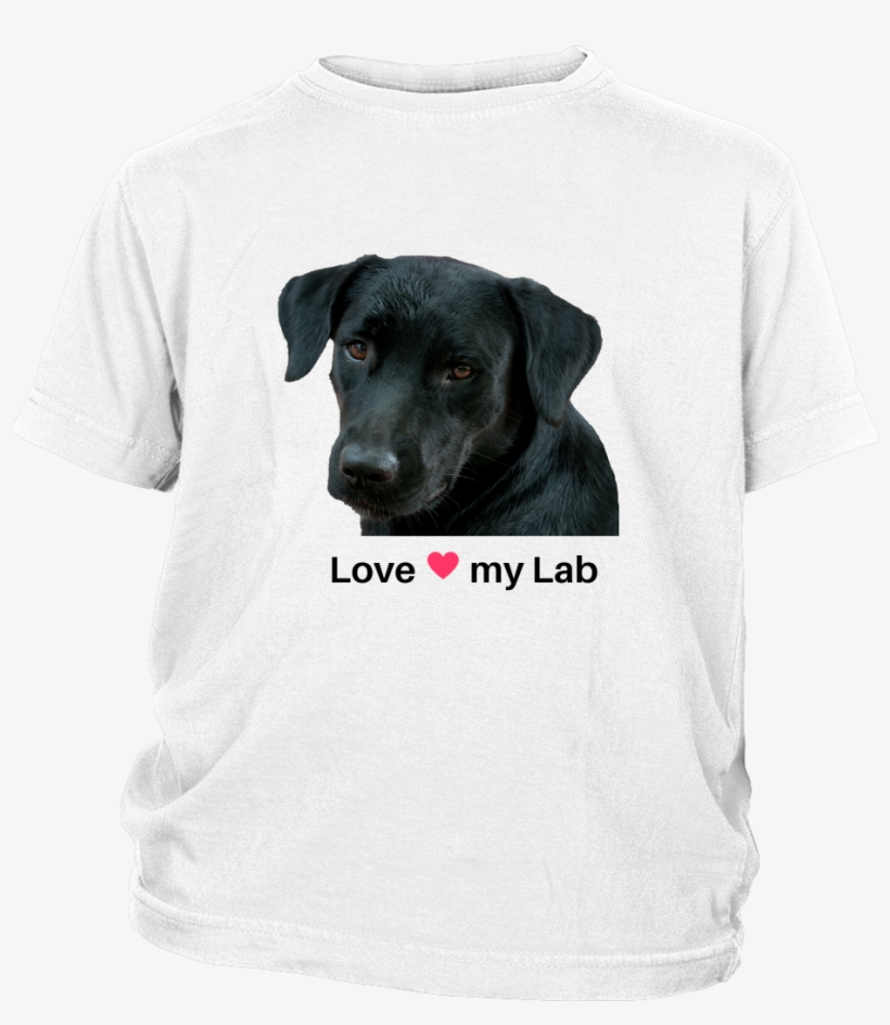 Black Lab "love My Lab" Kid's T-shirt - Unicorn Birthday Shirt Idea Gold, transparent png download
