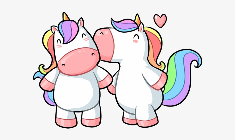 Kissing - Kissing Unicorns, transparent png download