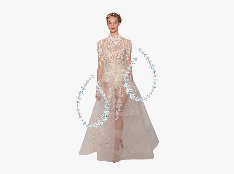 High Neckline & Statement Earrings - Gown, transparent png download