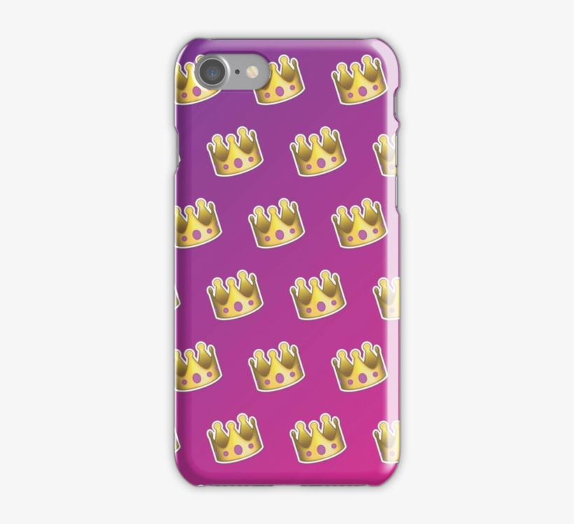 Crown Emoji Pattern Pink And Purple By Lucy Lier - Mobile Phone Case, transparent png download