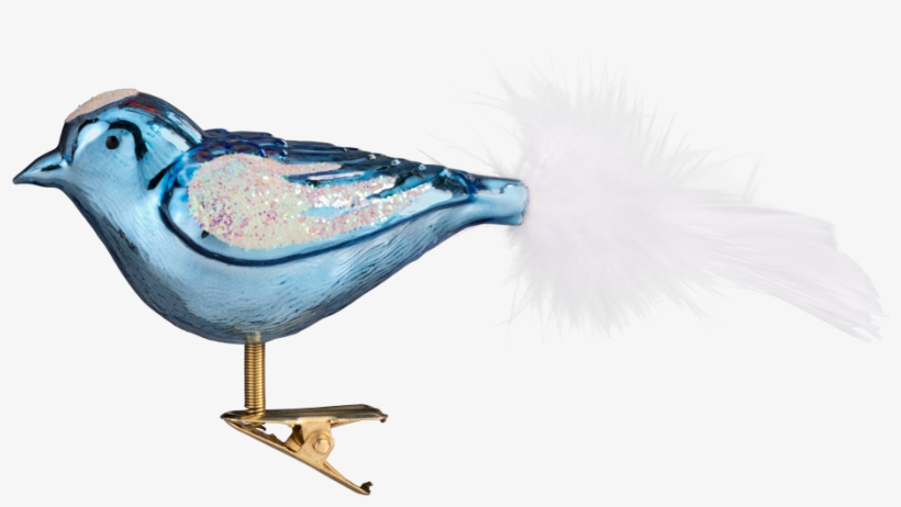 Glass Bird Blue With Glitter - Blue Jay, transparent png download