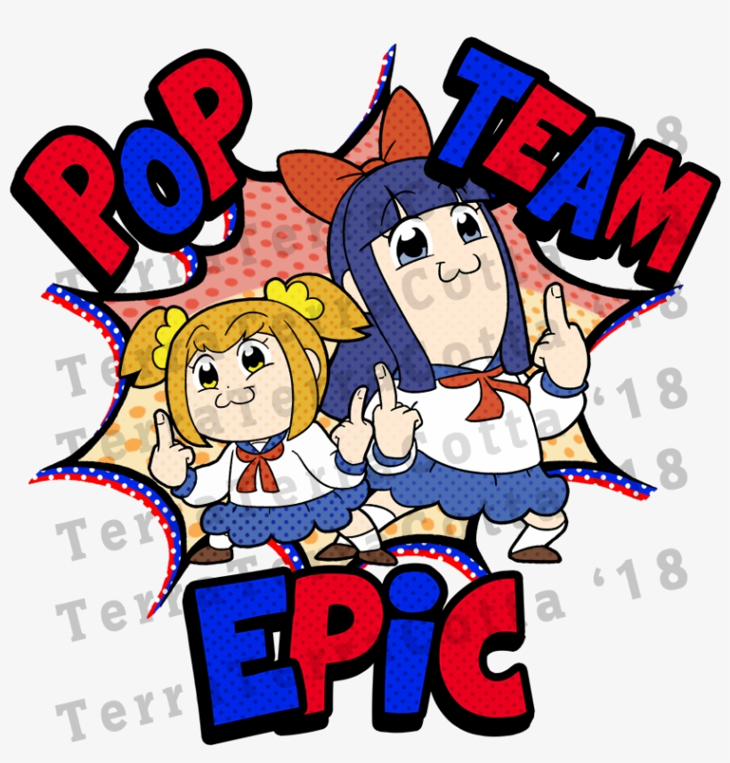 Pop Team Epic Anime Midwest 2018 Anime Midwest Popuko - Cartoon, transparent png download