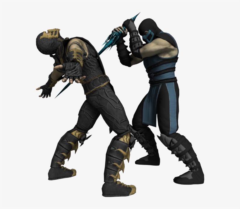 Click For Devianart - Scorpion Vs Sub Zero Render, transparent png download