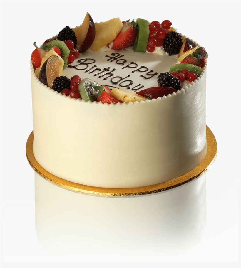 Fresh Handmade 6" Macedonia Cake With White Chocolate - White Birthday Cake With Fruit, transparent png download