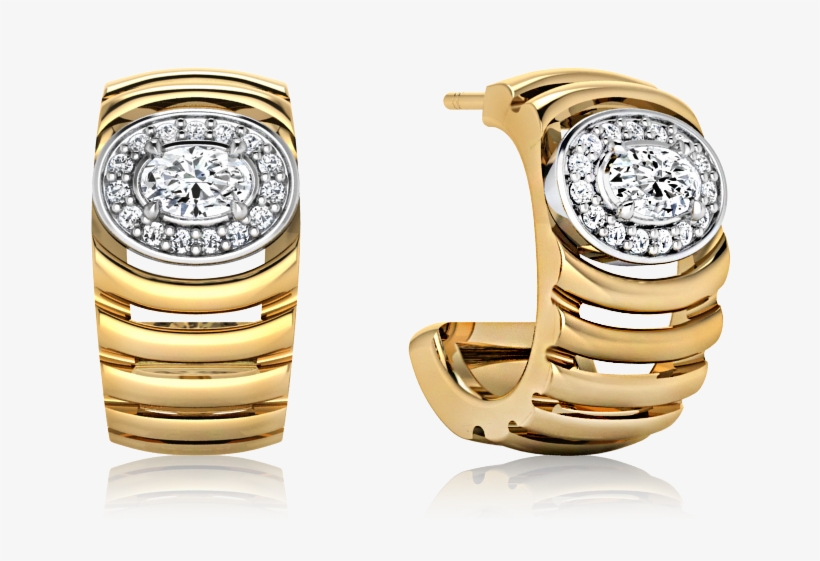 Ripple Diamond Earrings - Earrings, transparent png download