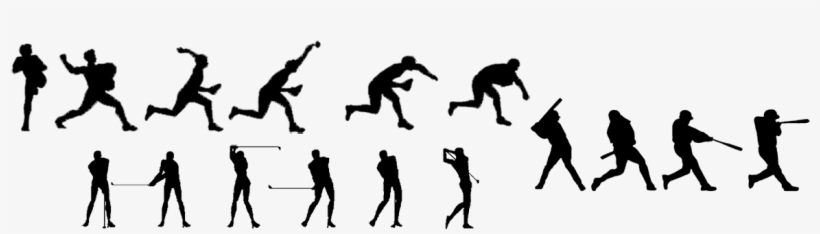 Baseball Hitting, Golf Swing, And Pitching Instruction - Silhouette, transparent png download
