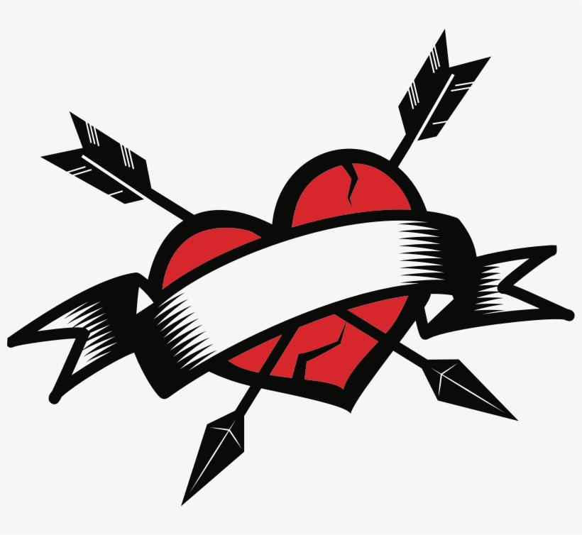 Pierced Heart - Clip Art, transparent png download