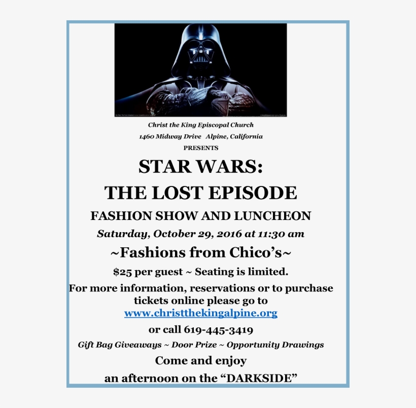 Fashion Show Flyer - Star Wars, transparent png download