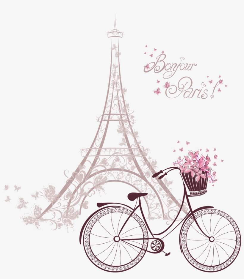 Eiffel Tower Notre Dame - Imagen De Paris En Dibujo, transparent png download