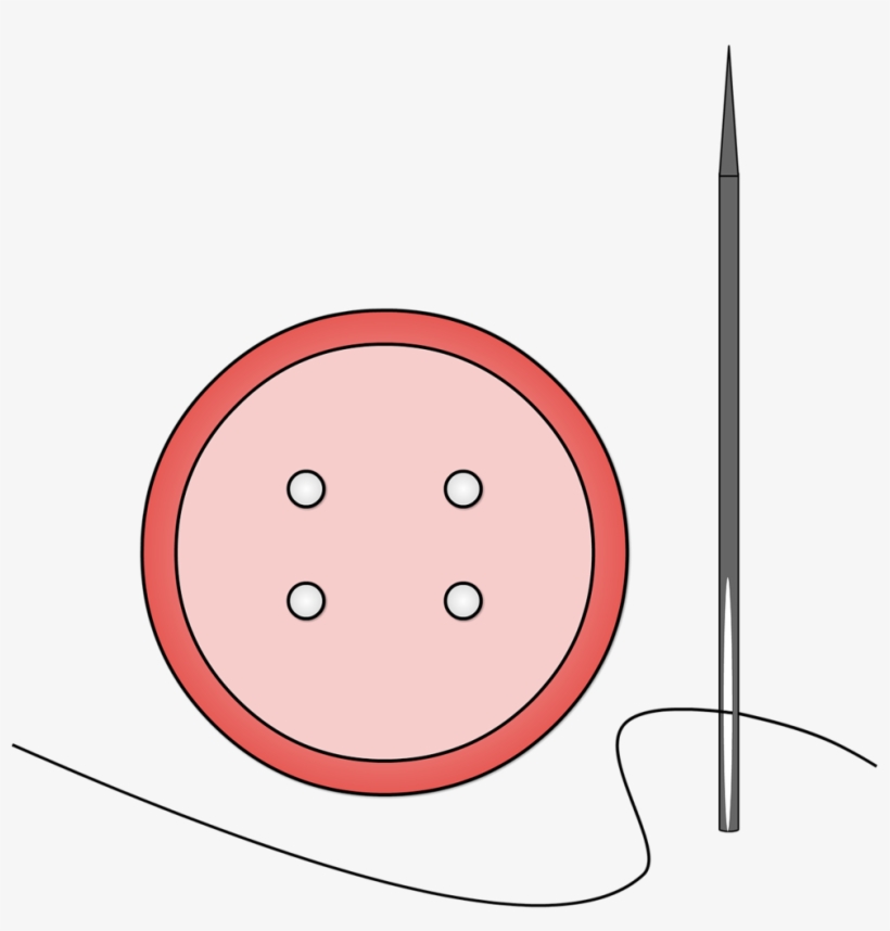 Button Needle Sewing - Circle, transparent png download