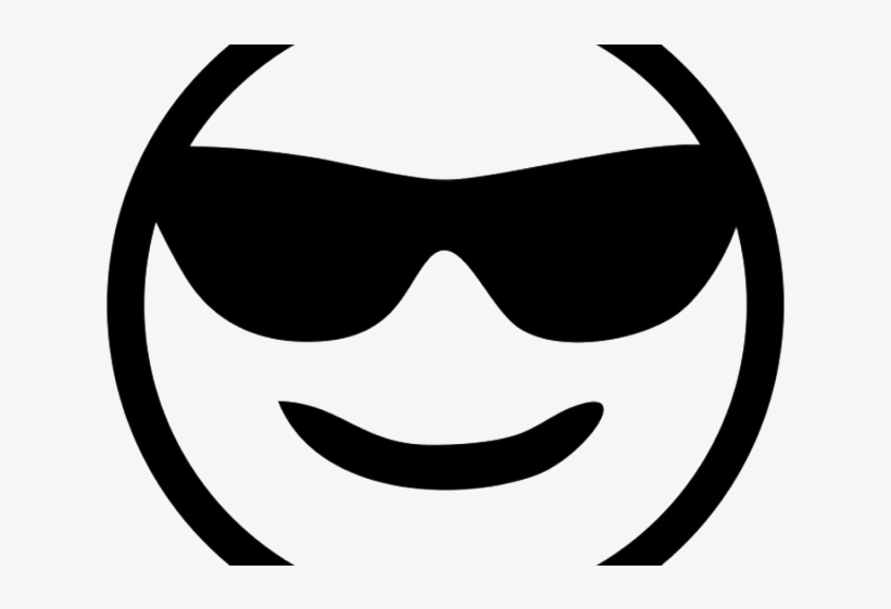 Sunglasses Emoji Clipart Logo Png - Sunglasses Emoji Black And White, transparent png download