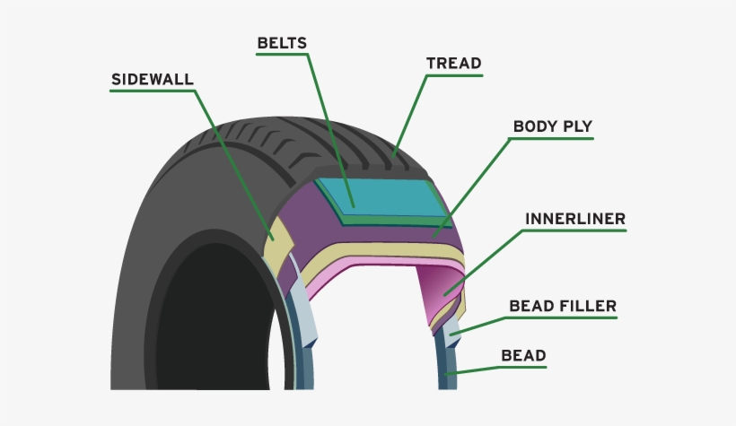 Most Modern-day Passenger And Light Truck Tires Are - Diagram, transparent png download