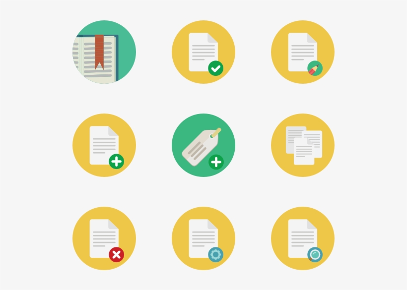 Documents And Bookmarks - Circle, transparent png download