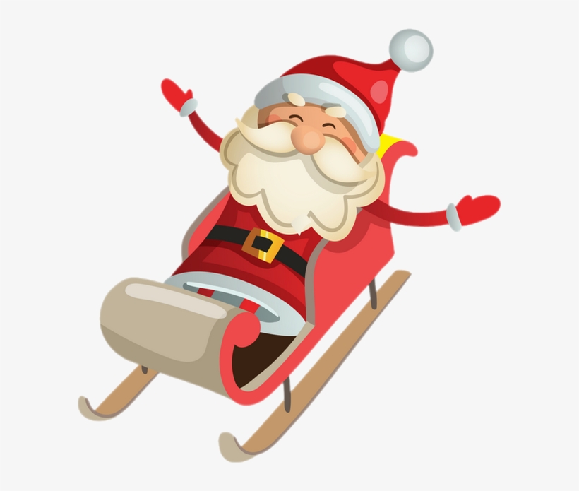Père Noël Png, Luge - Santa Claus, transparent png download
