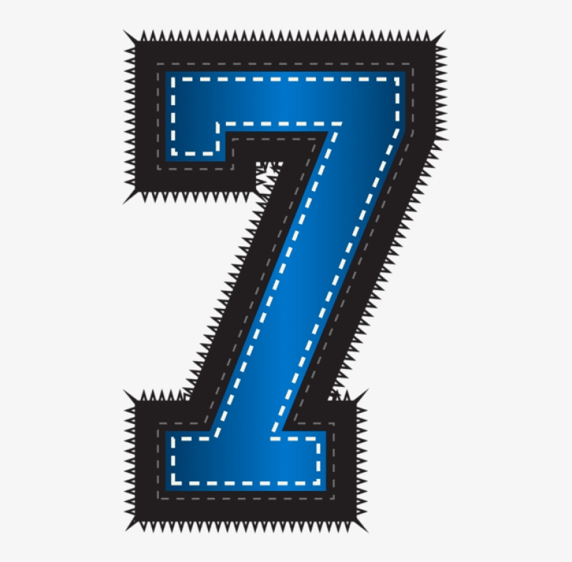 Free Png Blue Sport Style Number Seven Png Images Transparent - Sport Numbers Blue Png, transparent png download