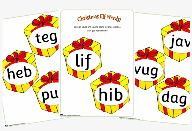 Nonsense Christmas Elf Words - Illustration, transparent png download