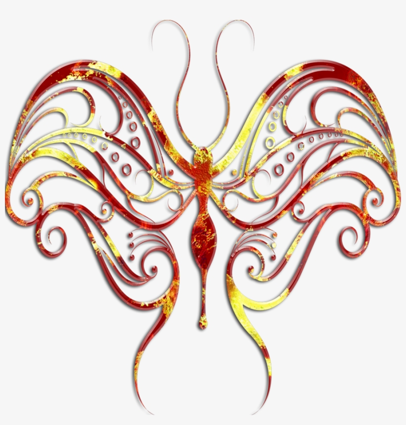 Red Butterfly - Illustration, transparent png download