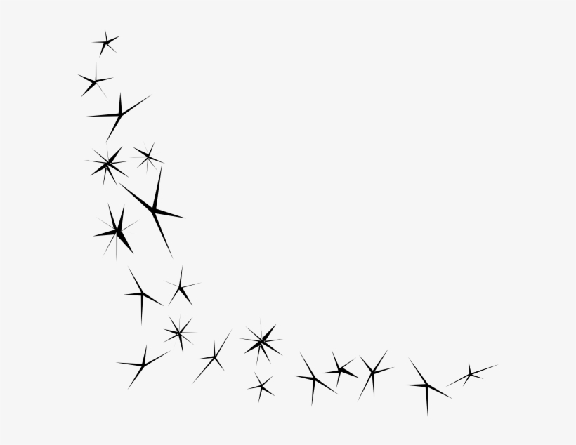 Vector Freeuse Library Black Clip Art At Clker Com - Sparkle Clip Art Black And White, transparent png download