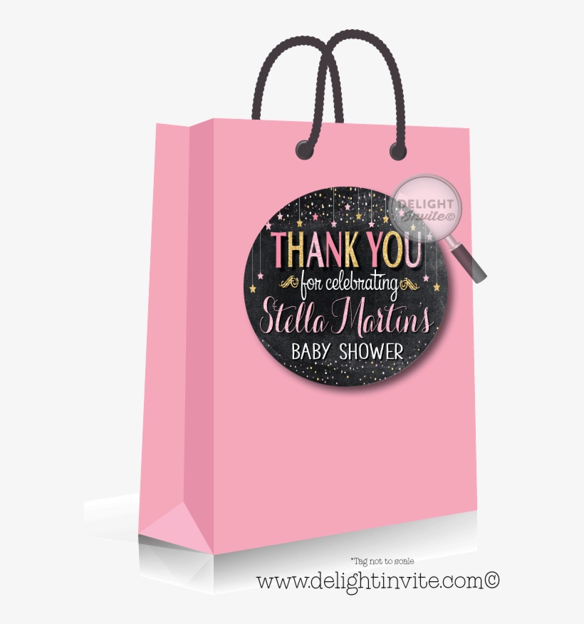 Twinkle Twinkle Little Star Baby Shower Sticker Tags - Paper Bag, transparent png download