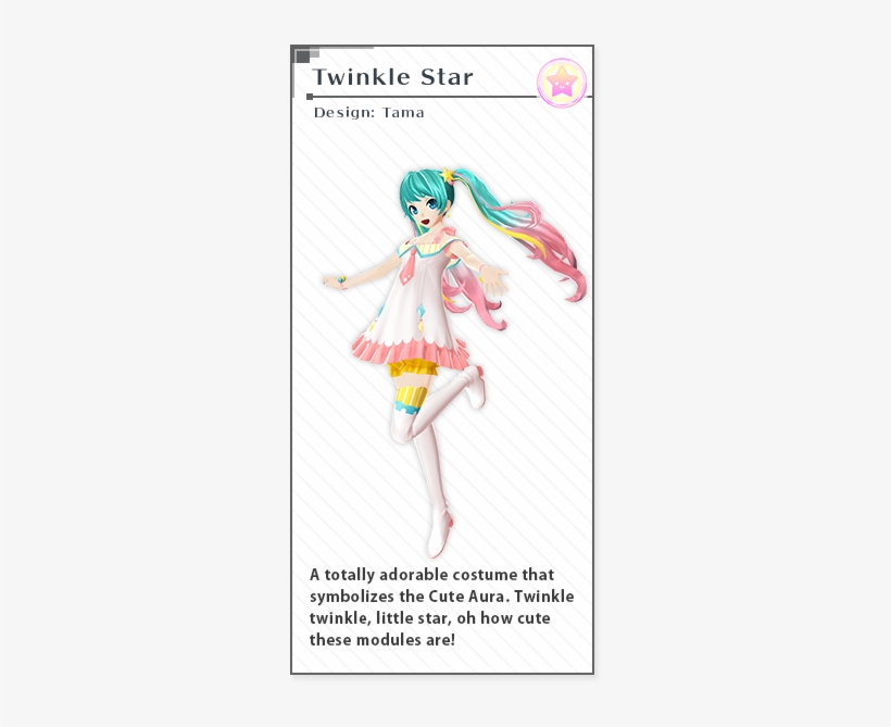 Twinkle Star - Project Diva X Cute Modules, transparent png download