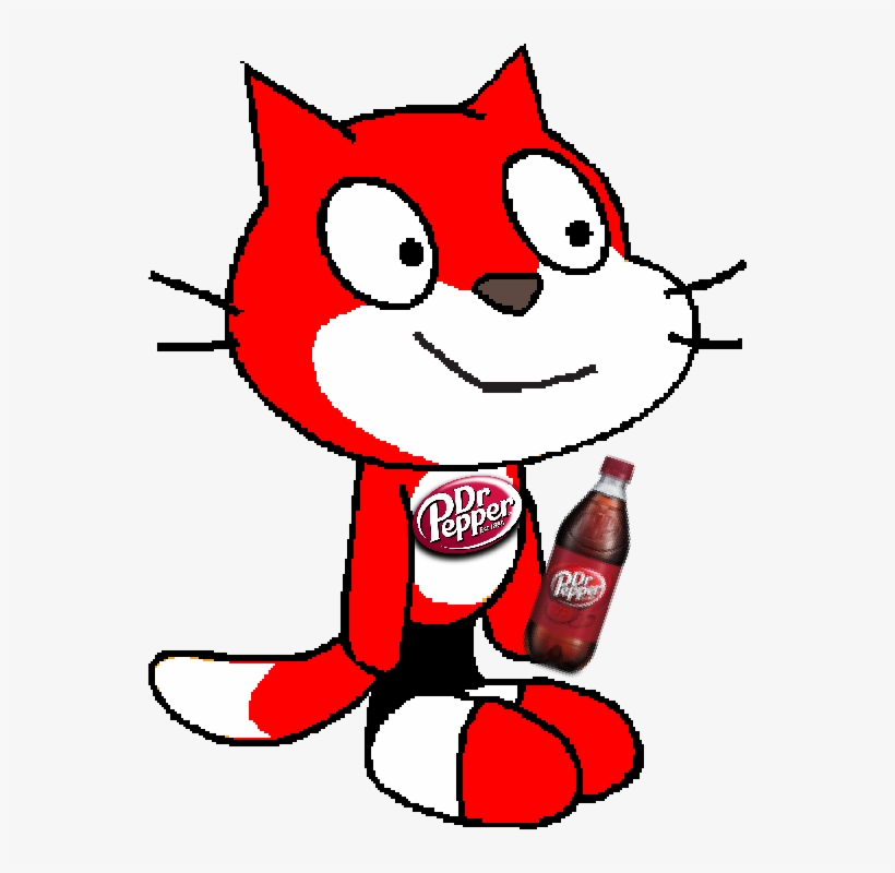 Mr Dr Pepper Cat Has Dr Pepper Scratch Cat PNG Image Transparent