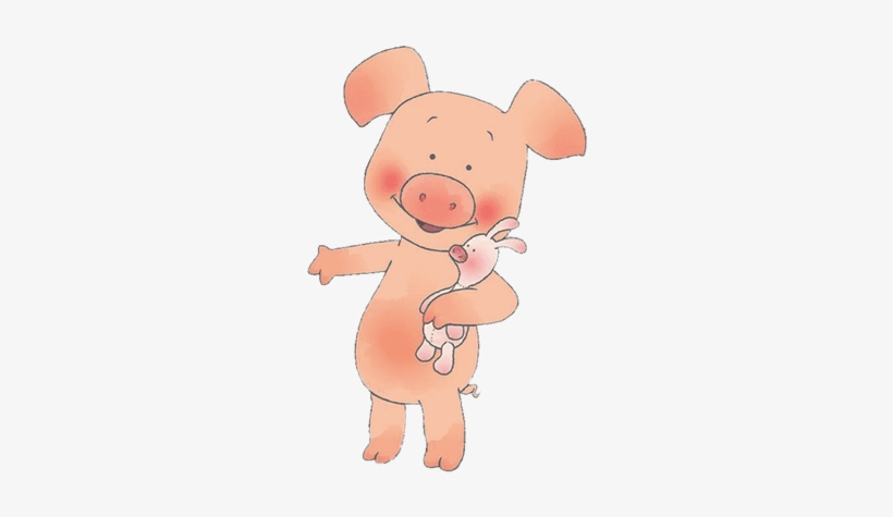 Wibbly Pig Holding Piglet - Wibbly Pig: Playtime Dvd, transparent png download